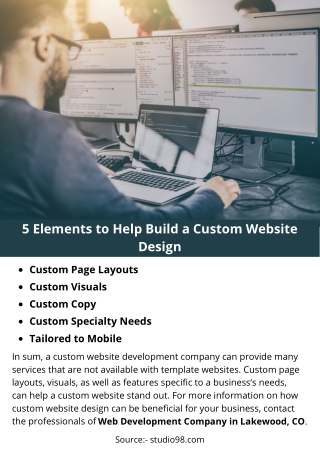 5 Elements to Help Build a Custom Website Design