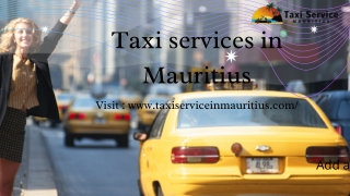 professional and reliable Taxi services in Mauritius