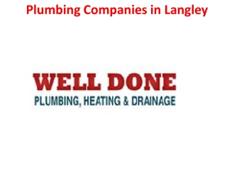 Plumbing Companies in Langley