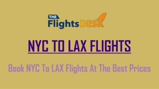 NYC To LAX Flights