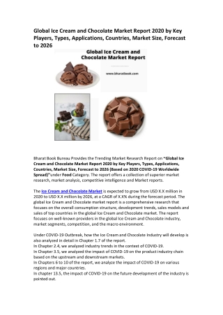Global Ice Cream and Chocolate Market Research Report 2020-2026