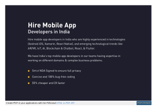 Hire Mobile App Developers in India: Concise and 100% bug-free coding