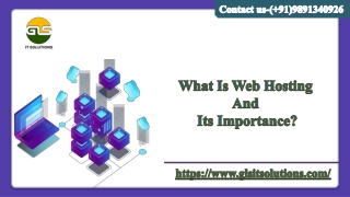 What Is Web Hosting And Its Importance ? GLS IT Solutions