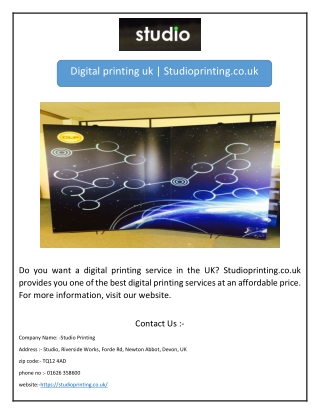 Digital printing uk | Studioprinting.co.uk