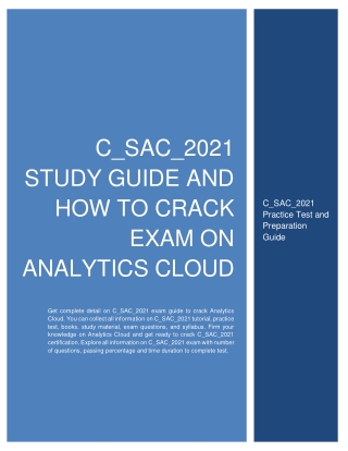 C_SAC_2021 Study Guide and How to Crack Exam on Analytics Cloud