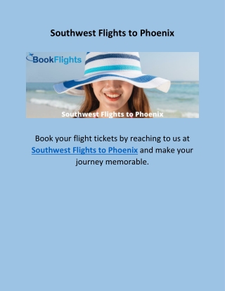 Southwest Flights To Phoenix