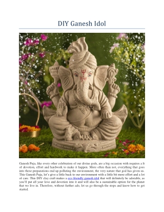 DIY Ganesh Idol