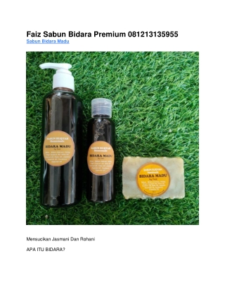 Faiz Sabun Bidara Premium 081213135955