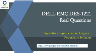 DELL EMC DES-1221 PowerStore Solutions Exam Questions