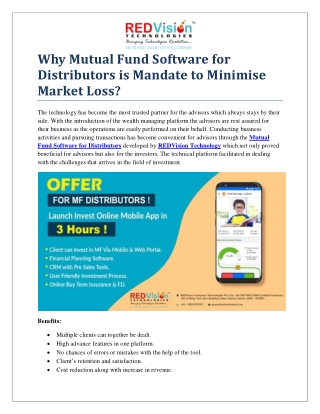 Why Mutual Fund Software for Distributors Forms Annual Report?