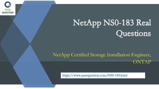 NetApp NS0-183 Practice Test Questions
