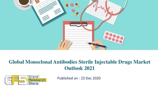 Global Monoclonal Antibodies Sterile Injectable Drugs Market Outlook 2021
