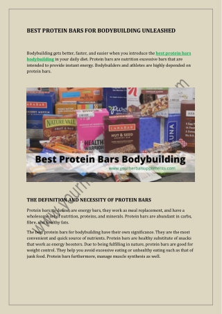 Best protein bars bodybuilding