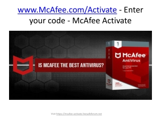 www.McAfee.com/Activate - Enter your code - McAfee Activate