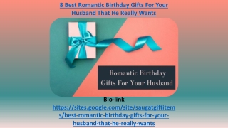 Best Romantic Birthday Gifts For Your Husband