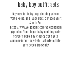 baby boy outfit sets