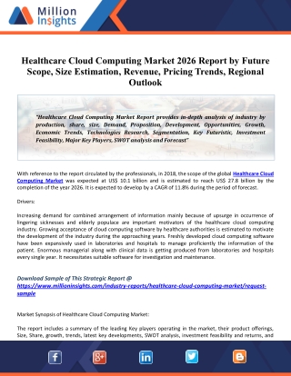 Healthcare Cloud Computing Market Research 2025 Report by Global Size, Share, Trends, Type, Application