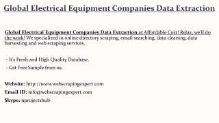 Global Electrical Equipment Companies Data Extraction