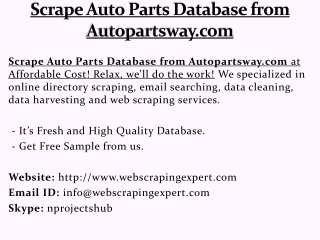 Scrape Auto Parts Database from Autopartsway.com