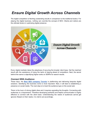 Ensure Digital Growth Across Channels