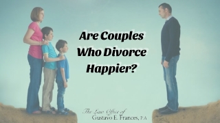 Are Couples Who Divorce Happier?