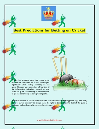 Best Predictions for Betting on Cricket