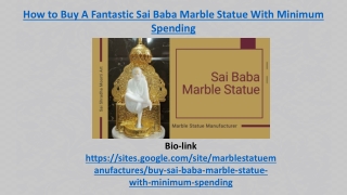 Buy Fantastic Sai Baba Marble Statue With Minimum Spending