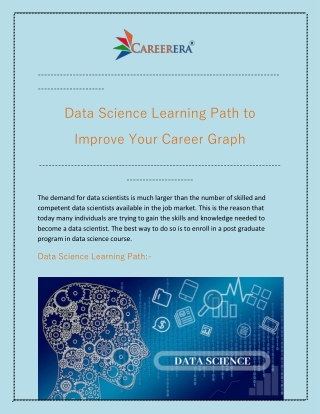 Data Science Learning Path to Improve Your Career Graph