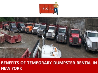 Benefits of Temporary Dumpster Rental in New York