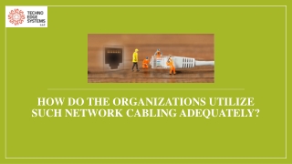 How do the Organizations Utilize Such Network Cabling Adequately?