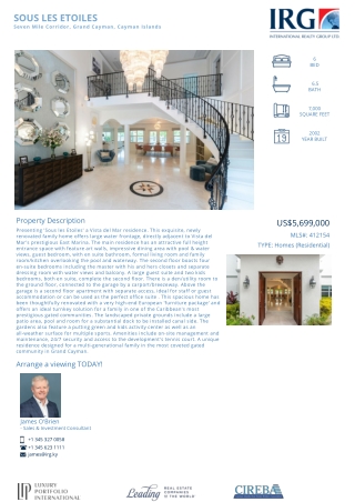 Buy Sous Les Etoiles - 412154 - IRG Cayman