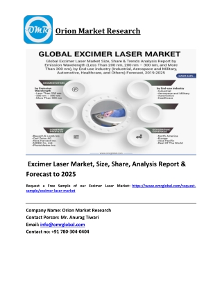 Excimer Laser Market Trends, Size, Competitive Analysis and Forecast 2019-2025