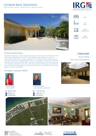 Buy Cayman Brac Residence - 409094 - IRG Cayman