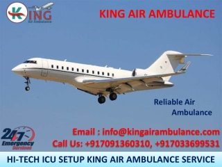 Book Air Ambulance Service in Mumbai and Bangalore by King