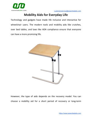 Mobility Aids for Everyday Life