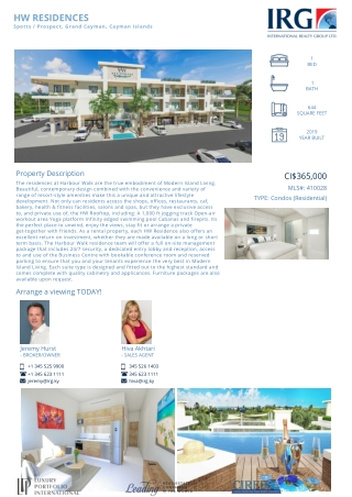 Buy Hw Residences-410028 - IRG Cayman