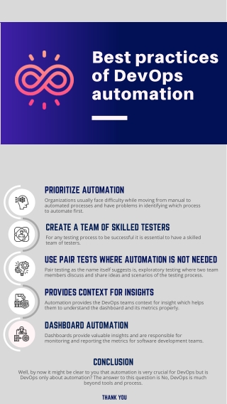 Best practices of DevOps automation
