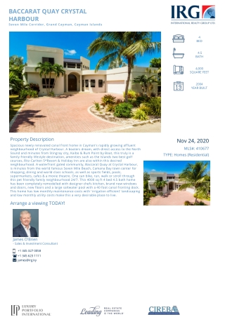 Baccarat Quay Crystal Harbour - 410677 - IRG Cayman