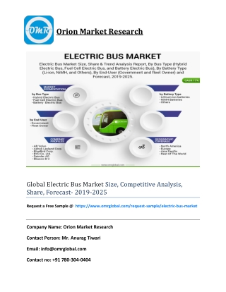 Global Electric Bus Market Size, Competitive Analysis, Share, Forecast- 2019-2025