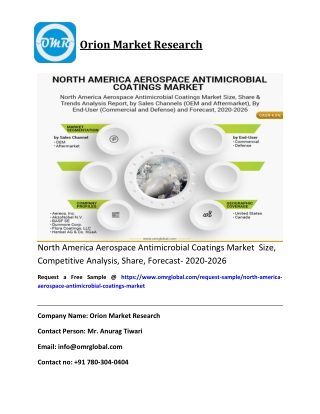 North America Aerospace Antimicrobial Coatings Market  Size, Competitive Analysis, Share, Forecast- 2020-2026