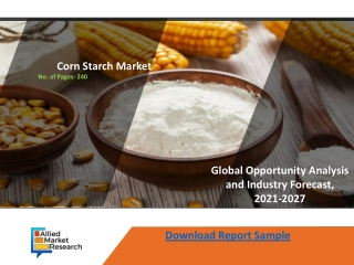 Corn Starch Market Share Size, Statistics, Demand, Revenue, Top Companies and Forecast 2027