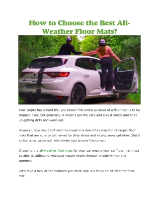 All-weather floor mats