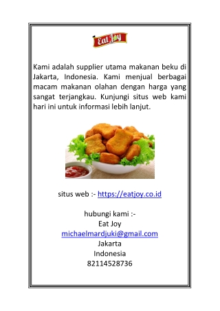 Distributor Top Makanan Beku di Eatjoy.co.id