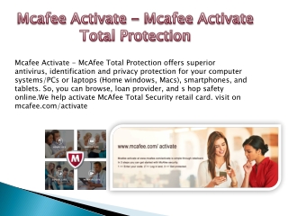 Mcafee Activate - Mcafee Activate Total Protection