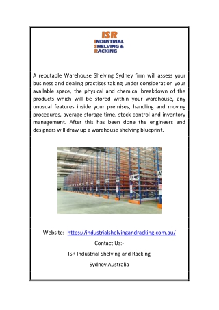 Warehouse Racking Systems Sydney | Industrialshelvingandracking.com.au