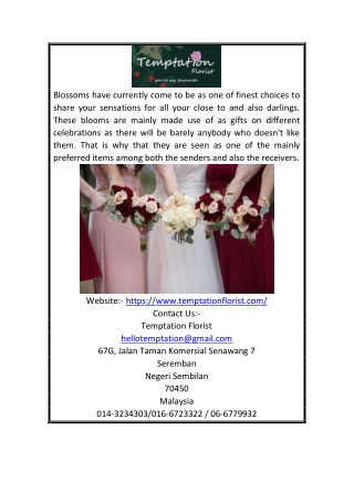 Fresh Flower Delivery in Seremban | temptationflorist.com