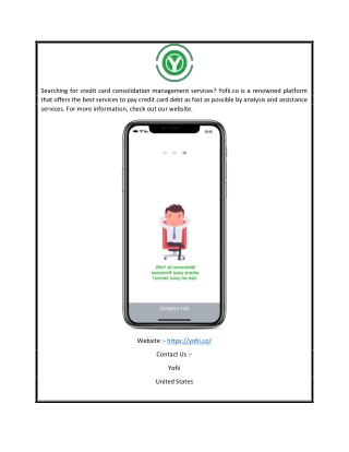 Credit Card Consolidation Management App | Yofii.co