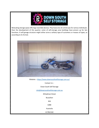 Busselton Self-Storage Units at Downsouthselfstorage.com.au