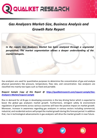 Gas Analyzers Market Size, Share, Growth Analysis and Forecast Report to 2027