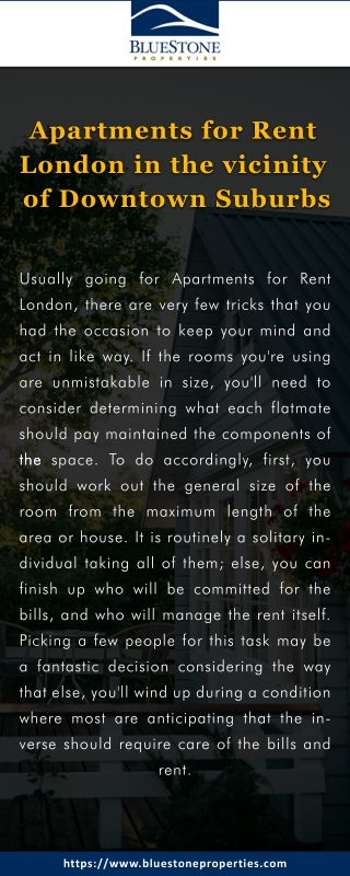 Apartments for Rent London in the vicinity of Downtown Suburbs